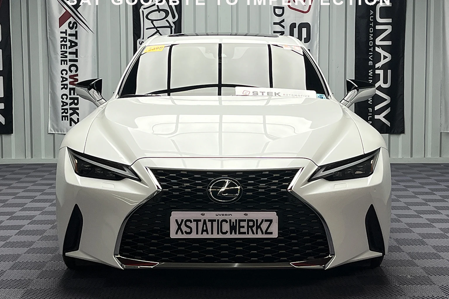White XstaticWerkz sedan presented after specialized detailing